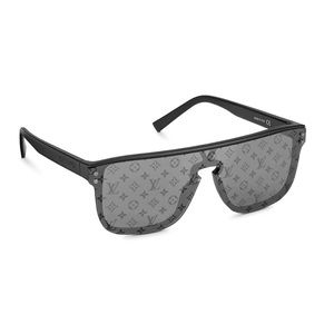 Louis Vuitton Waimea Sunglasses Black Silver Monogram